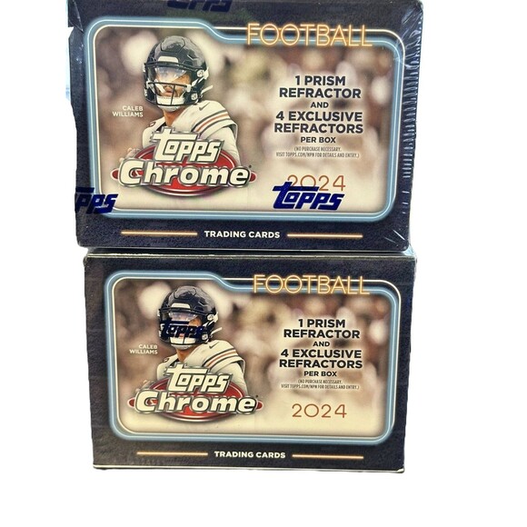 Other - 2Boxes New Sealed 2024 Topps Chrome Football 7-Pack Blaster Box